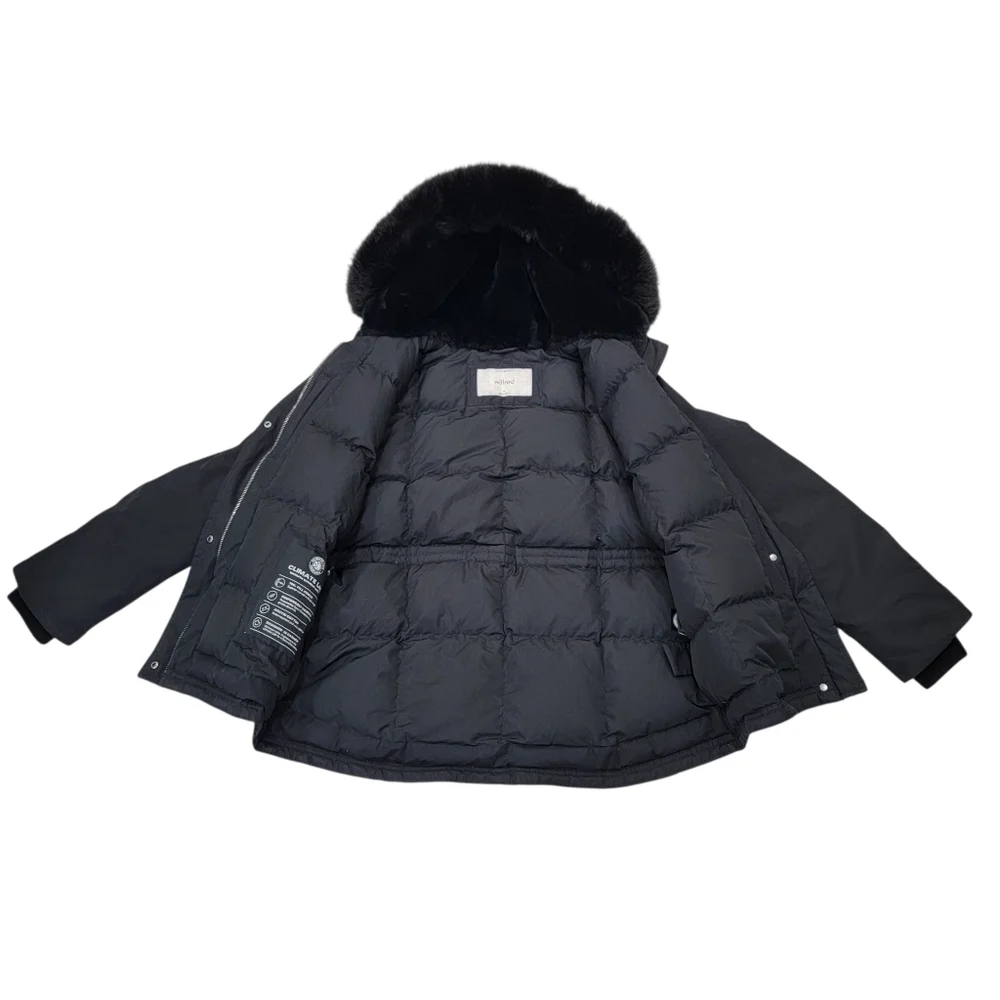 Aritzia Wilfred Mont Blanc Short Parka Goose Down Black Winter Jacket Women’s M - Picture 8 of 17